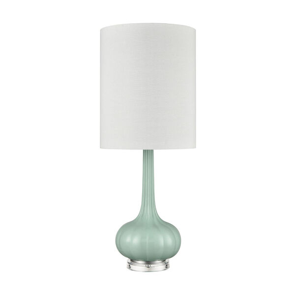 Marlais Seascape Green and Brushed Steel One-Light Table Lamp, image 2