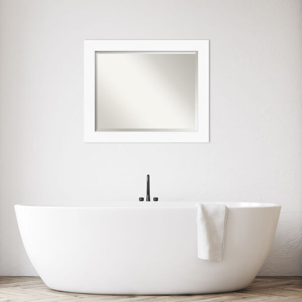 White 33W X 27H-Inch Bathroom Vanity Wall Mirror, image 3