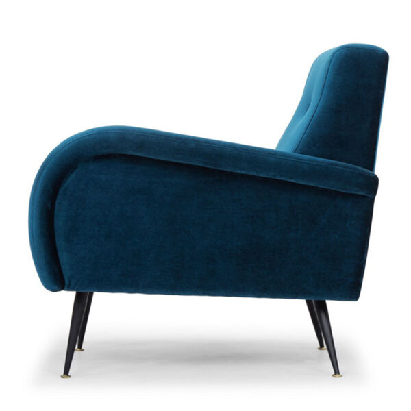 Hugo Midnight Blue and Black Occasional Chair, image 3