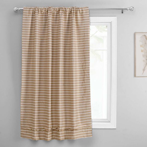 Brown And White Hand Weaved Cotton Tie Up Window Shade Single Panel, image 5