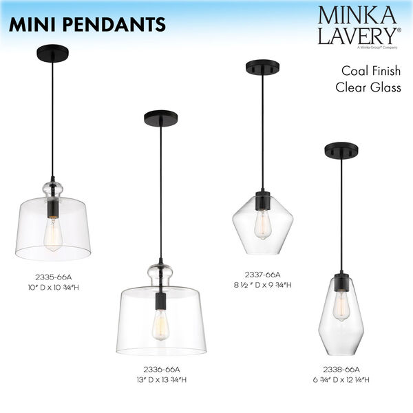 Coal Nine-Inch One-Light Mini Pendant - (Open Box), image 4
