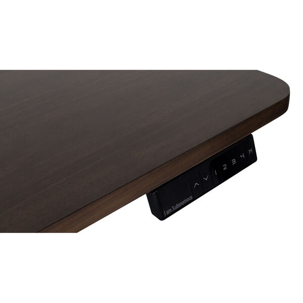 Autonomous Black Frame Walnut Classic Top Premium Adjustable Height Standing Desk, image 4