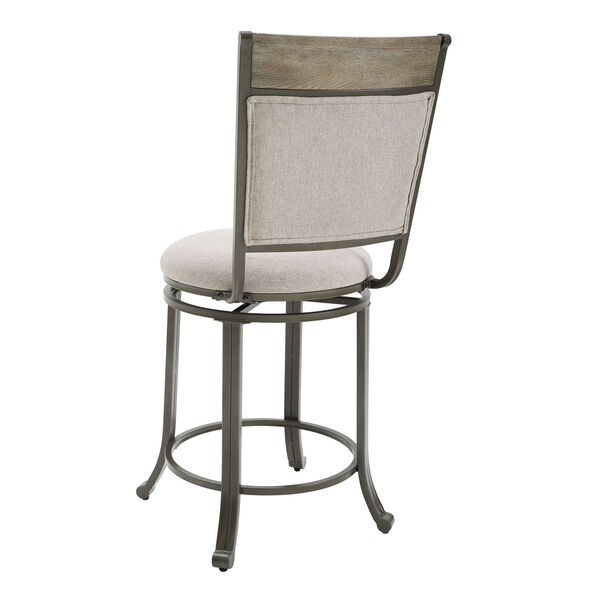 Mission Hills Pewter Swivel Counter Stool, image 2