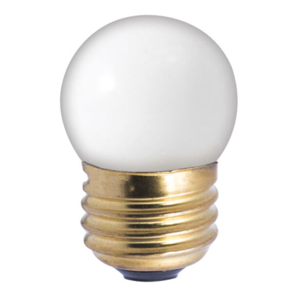 Pack of 25 Ceramic White Incandescent S11 Standard Base Warm White 40 Lumens Light Bulbs, image 1