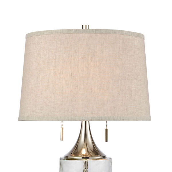 Tribeca Clear Polished Nickel Two-Light Table Lamp, image 3