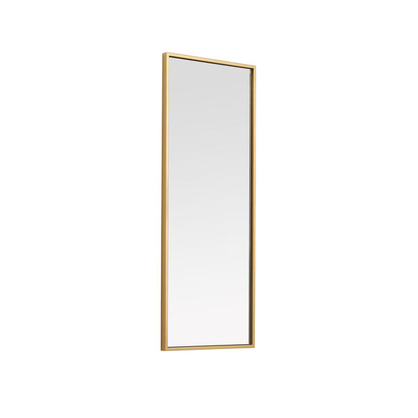 Eternity Brass 14-Inch Rectangular Mirror with Metal Frame, image 4