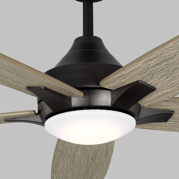 Lowden Aged Pewter 60-Inch Indoor/Outdoor Integrated LED Ceiling Fan with Light Kit, Remote Control and Reversible Motor, image 4