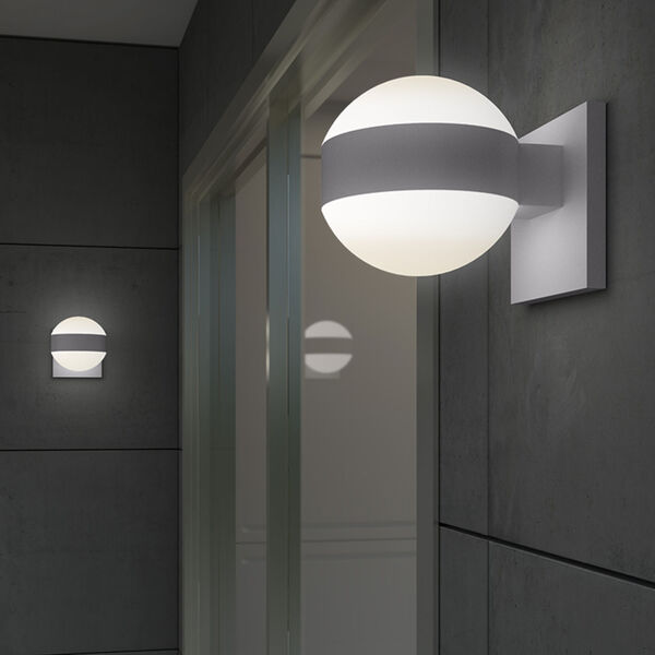 Inside-Out REALS Textured White LED Wall Sconce with Clear Lens, image 2