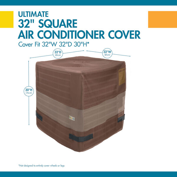 Ultimate Mocha Cappuccino 32-Inch Square Air Conditioner Cover, image 2
