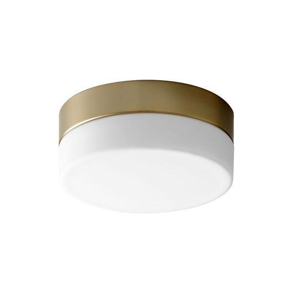 Zuri Aged Brass Seven-Inch LED Flush Mount, image 1