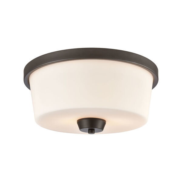 Winslow Brown Oil Rubbed Bronze Two-Light Flush Mount, image 1