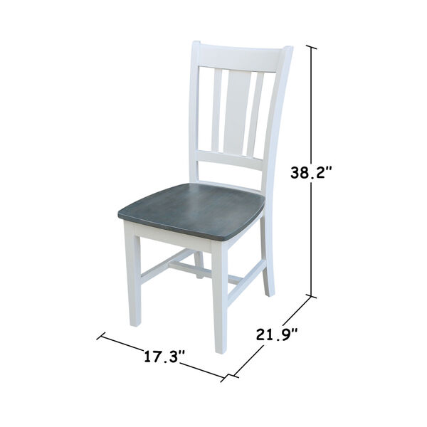 San Remo White and Heather Gray Splatback Chair, image 5