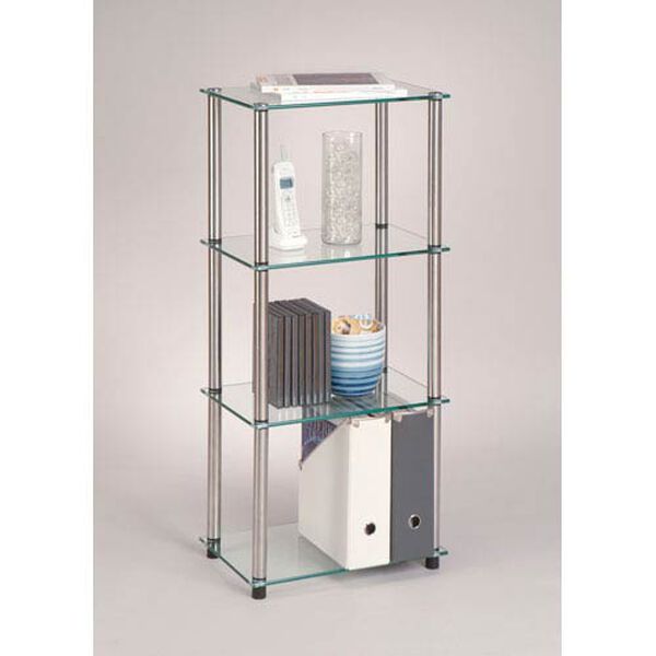 Classic Glass Stainless Steel Four-Tier Tower, image 3