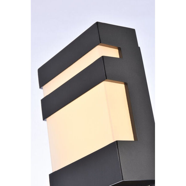 Raine Black 400 Lumens 12-Light LED Outdoor Wall Sconce, image 3