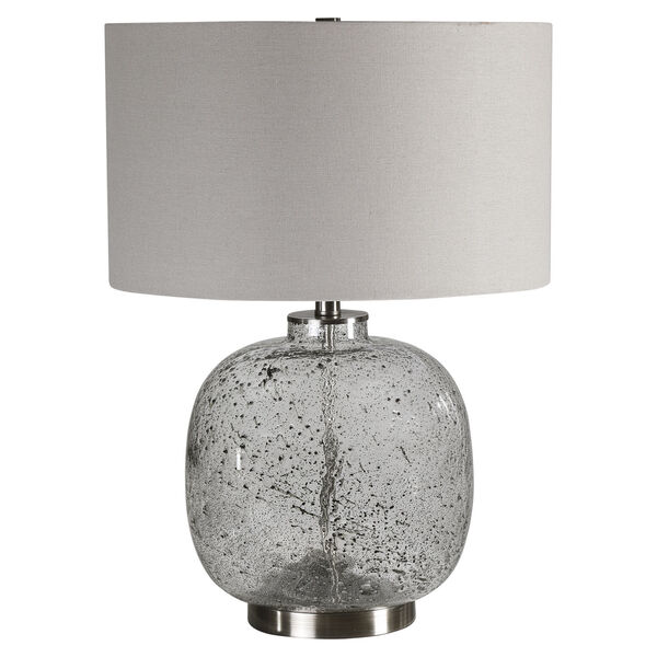 Storm Brushed Nickel One-Light Glass Table Lamp, image 4