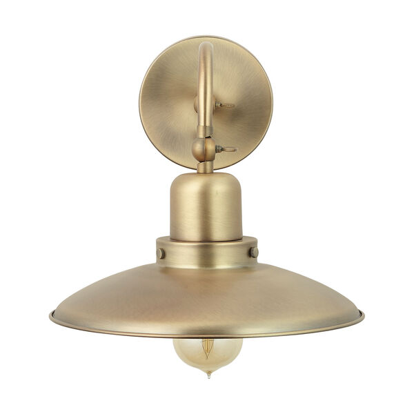 Aged Brass 10-Inch One-Light Sconce, image 1