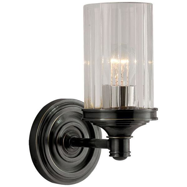 Ava Single Sconce in Bronze with Crystal by Alexa Hampton, image 1