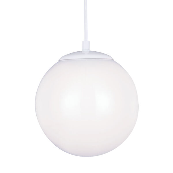 Hanging Globe White Energy Star 10-Inch LED Pendant, image 1
