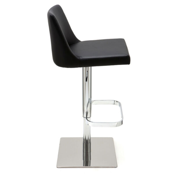 Rome Black and Silver Adjustable Stool, image 3
