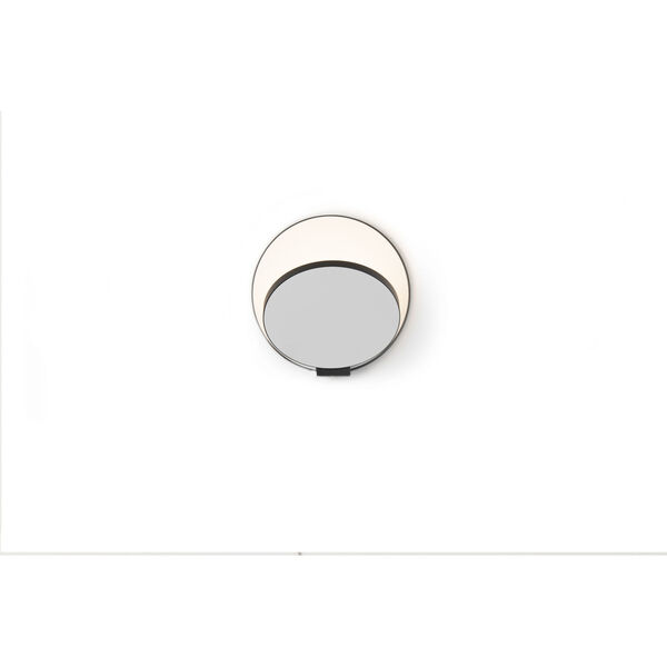 Gravy Metallic Black Matte White LED Plug-In Wall Sconce, image 2