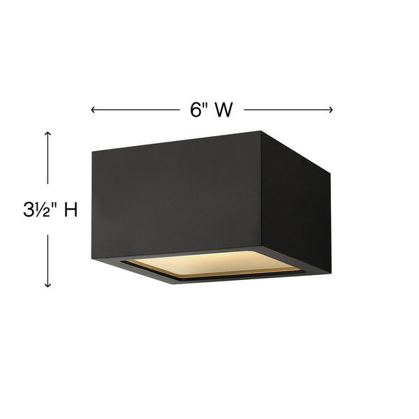 Kube Satin Black Six-Inch LED Semi Flush Mount , image 4