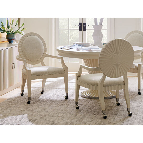Cascades Linen White Preston Game Chair With Casters, image 2