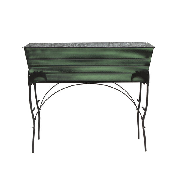 Green Patina 30-Inch Flower Box with Bella Stand, image 1