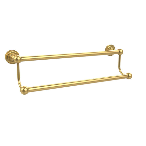 Polished Brass Double Towel Bar, image 1