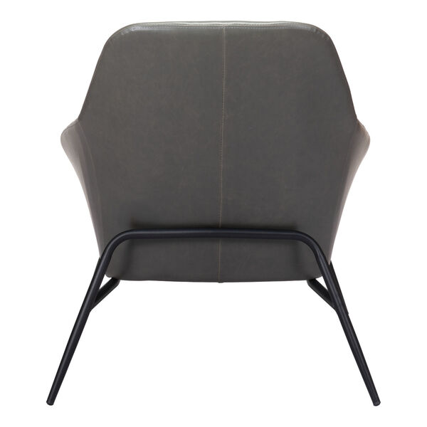 Manuel Gray and Matte Black Accent Chair, image 4