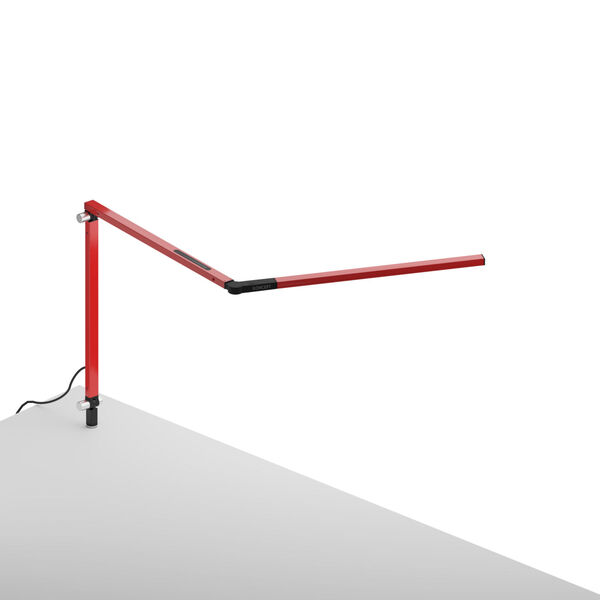 Z-Bar Red LED Desk Lamp with Through Table Mount, image 1