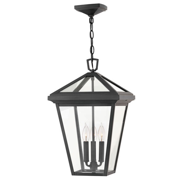 Alford Place Museum Black Three-Light Outdoor Hanging Light, image 1