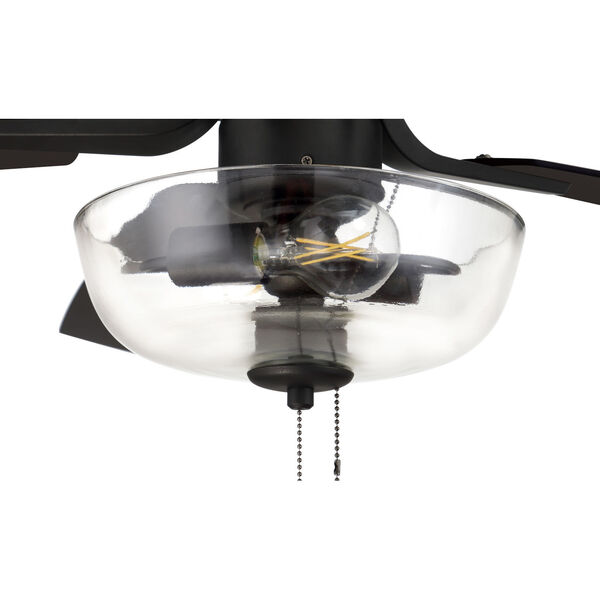 Pro Plus Espresso 52-Inch Two-Light Ceiling Fan with Clear Glass Bowl Shade, image 7