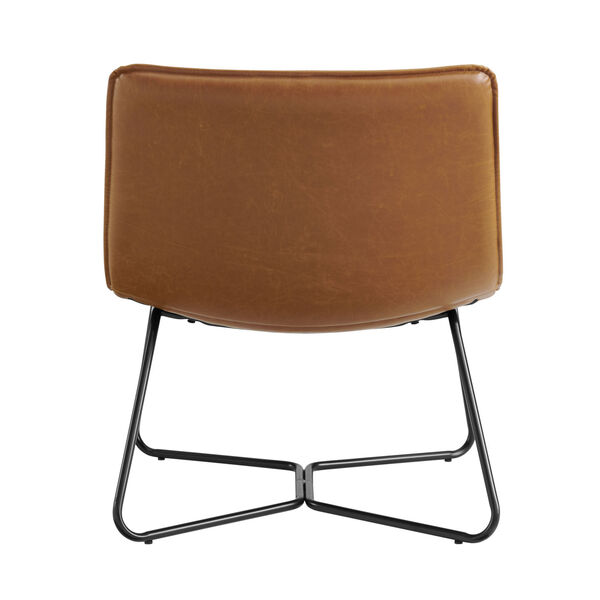 Whiskey Brown and Black Lounge Accent Chair, image 2