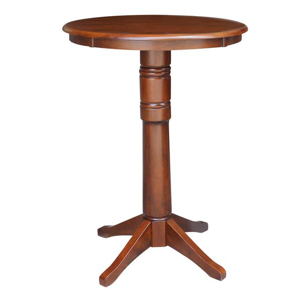 Espresso 41-Inch High Round Pedestal Table, image 1