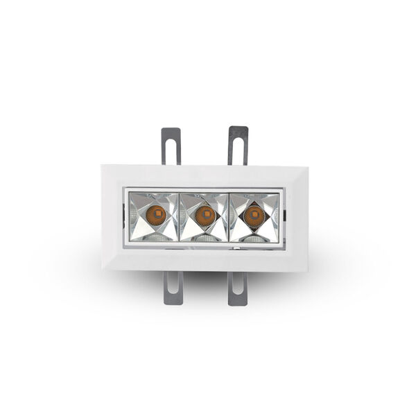 Rubik White Three-Light Adjustable LED Recessed Downlight, image 3