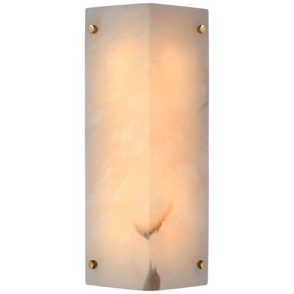 Clayton Wall Sconce in Alabster and Hand-Rubbed Antique Brass by AERIN, image 1