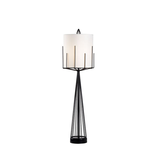 Satin Black One-Light Table Lamp, image 1