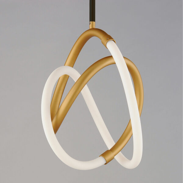 Mobius Black and Gold LED Pendant, image 2