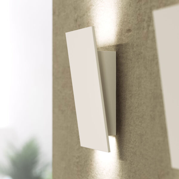 Angled Plane Textured White LED Wall Sconce, image 7