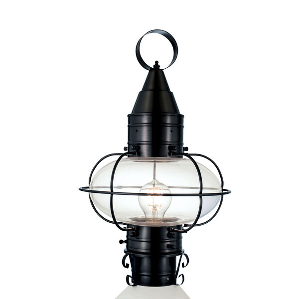 Classic Onion Black One-Light Outdoor Post, image 1