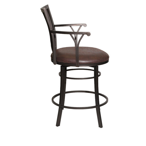 Bayview Coach and Gunmetal Swivel Counter Stool, image 5