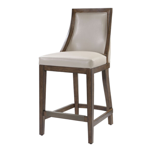 Purcell Cappuccino Leather Counter Stool, image 2