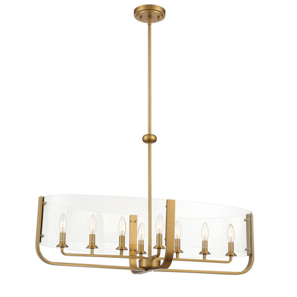 Campisi Brass Eight-Light Oval Chandelier, image 1