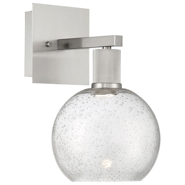Port Nine Silver Globe Outdoor Intergrated LED Wall Sconce with Clear Glass, image 1