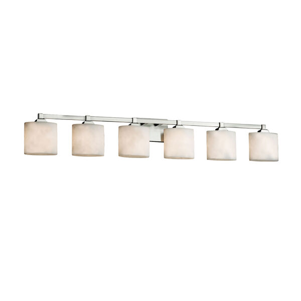 Clouds - Regency Brushed Nickel Six-Light Bath Vanity with Off-White Clouds Resin, image 1