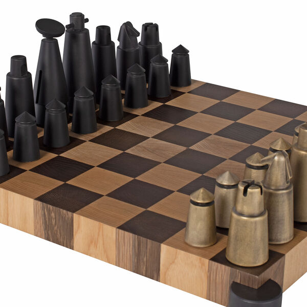 Smoked Black and Bronze Chess Set, image 3