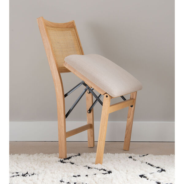 Rogue Natural and Beige Folding Dining Side Chair, image 7