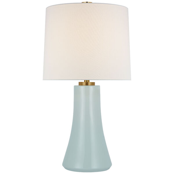 Harvest Medium Table Lamp in Ice Blue with Linen Shade by Barbara Barry, image 1