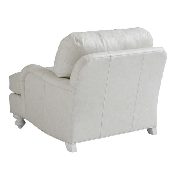 Ocean Breeze White Gilmore Leather Arm Chair, image 2