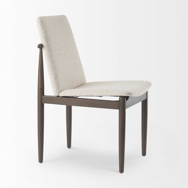 Cavett Cream and Dark Brown Upholstered Dining Chair, image 6